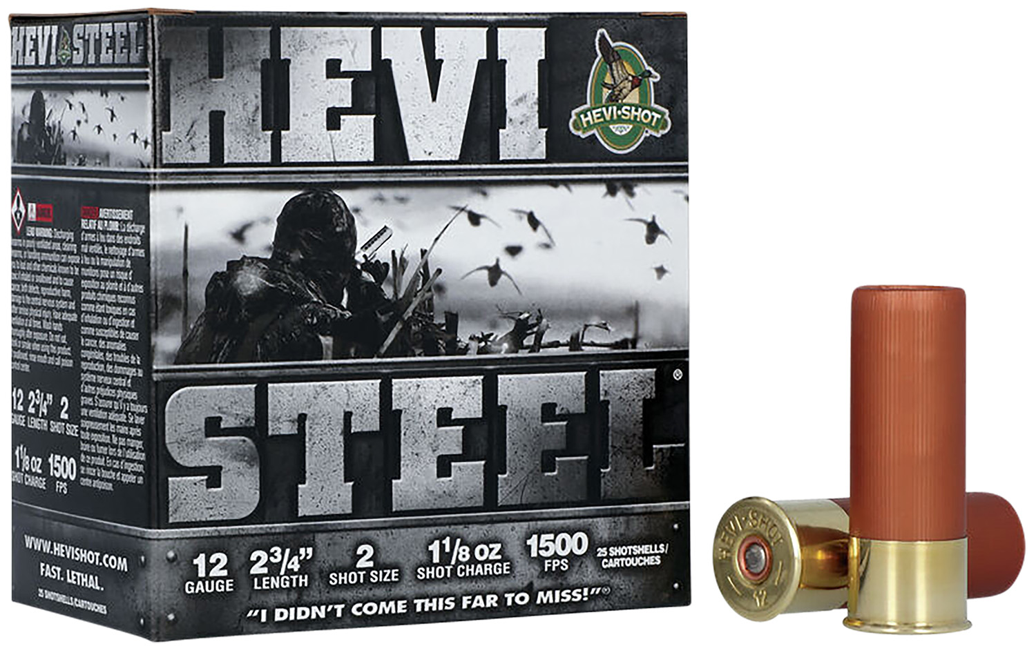 HEVI-SHOT HEAVY STEEL 12GA – 2.75″ 1-1/8OZ #2 25RD 10BX/CS - No Credit Card Fees - Low, flat rate shipping