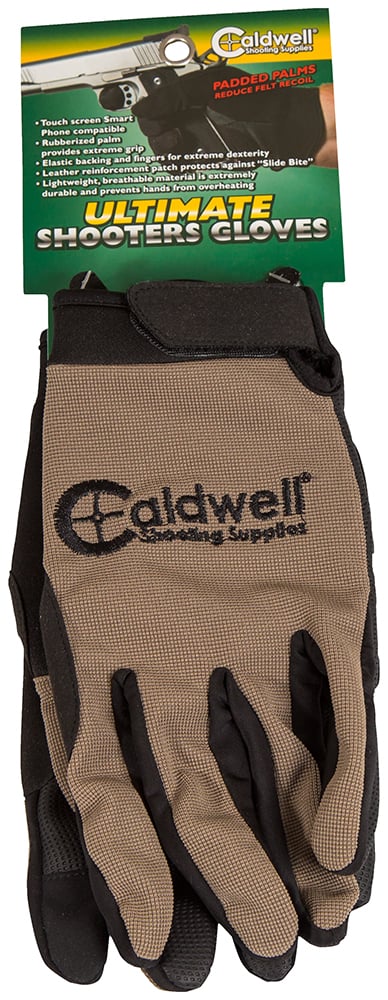 Caldwell Ultimate Polyester/Spandex Shooter Gloves, Small/Medium, Tan, 6/case - 1071004