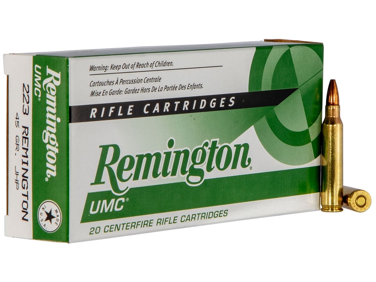 Remington UMC 45 gr Jacketed Hollow Point .223 Rem Ammo, 20/box - L223R7