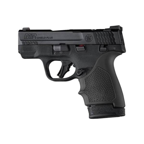 Hogue Handall Beavertail Grip Sleeve Fits Smith & Wesson M&P 9 Shield Plus, Black