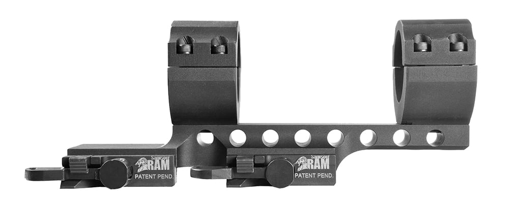 Samson Manufacturing DMR Tactical Rifle 30mm 1.51" 6061 T6 Aluminum 2" Offset Quick Release Scope Mount, Anodized Black - DMR30-2