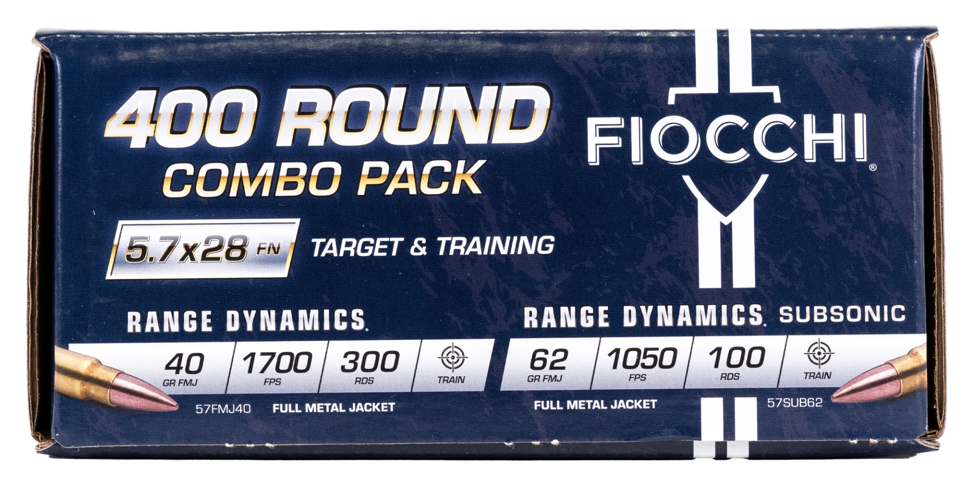 Fiocchi 5.7x28mm Combo Pack, 400rds - 57COMSUB