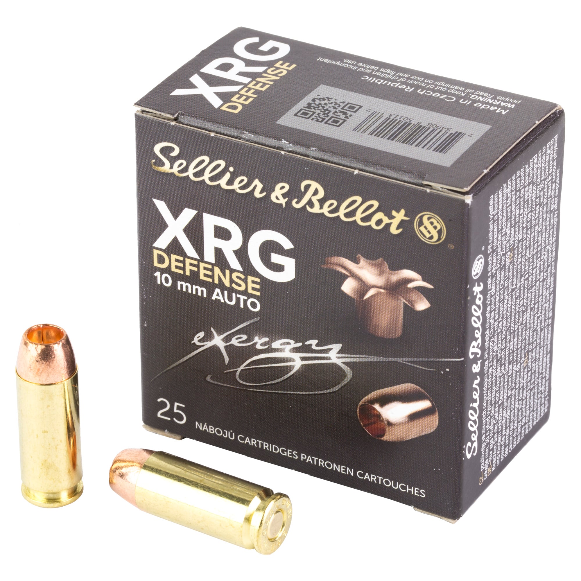 Sellier & Bellot Pistol 10mm Ammunition, 25 Rounds JHP 130Gr - SB10XA