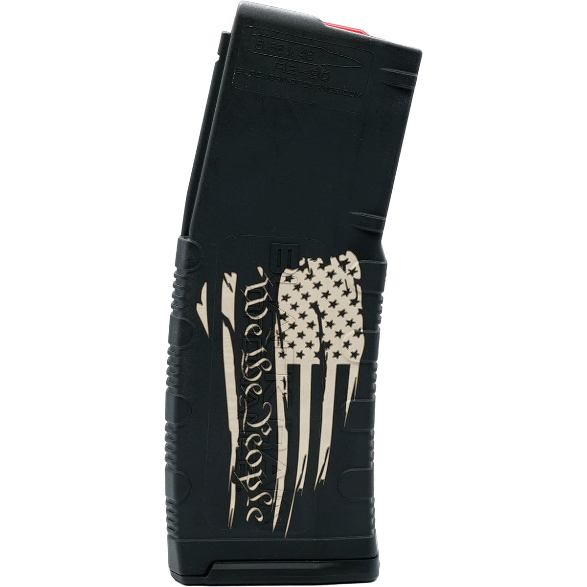 Black Rain Ordnance We The People Tattered Flag 30rds 5.56x45mm/.223 Remington, Black/Tan