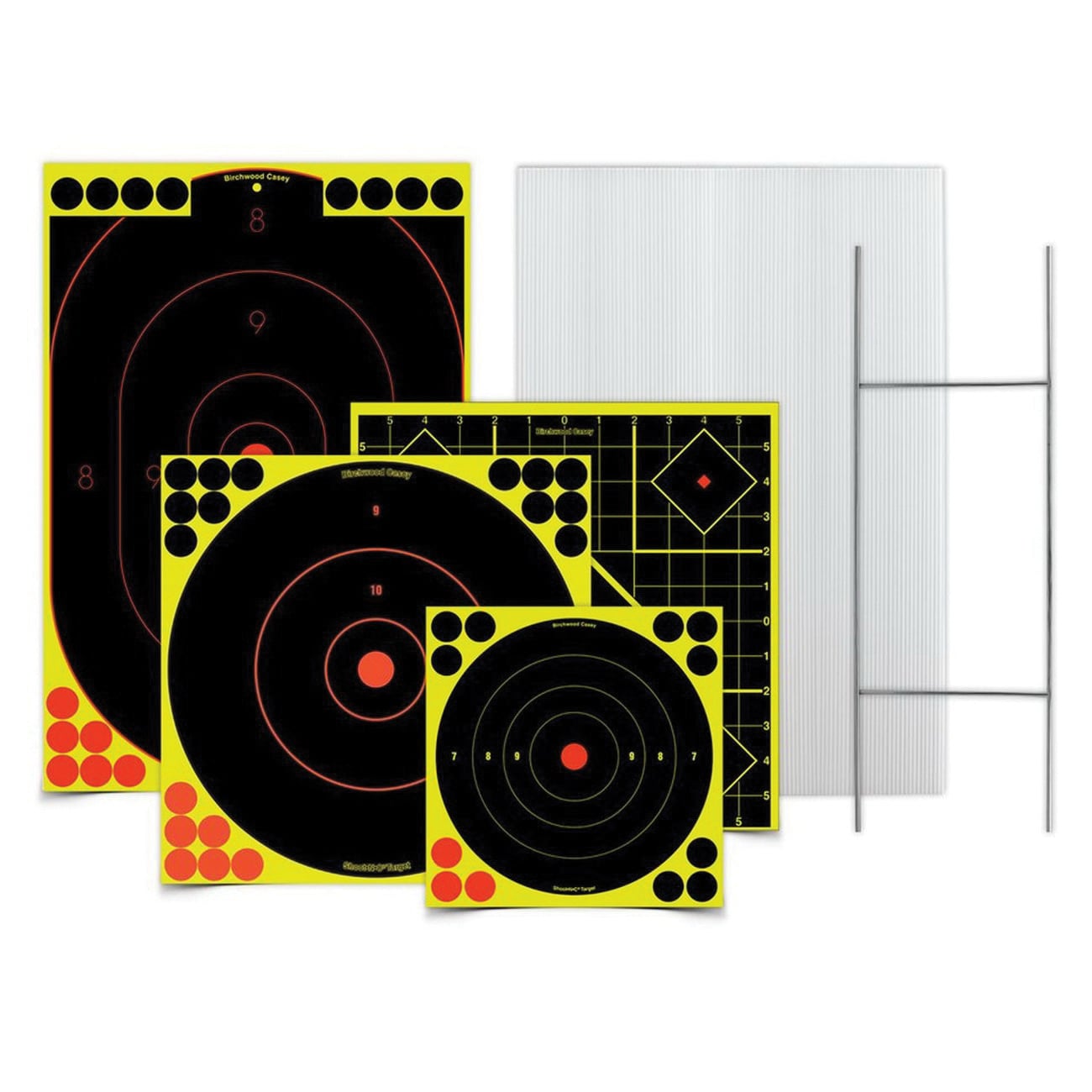 Birchwood Casey Sharpshooter Stand and Target Kit, Yellow/Black - 38102