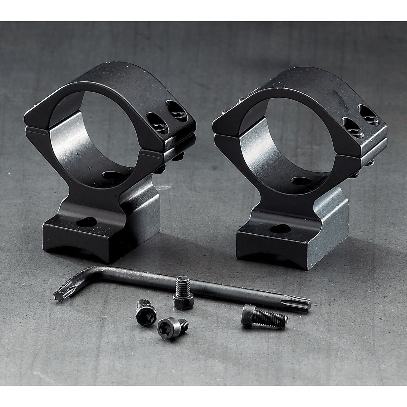 Browning 1" Aluminum Alloy 2-Piece Integrated Scope Ring, Gloss Black - 12395