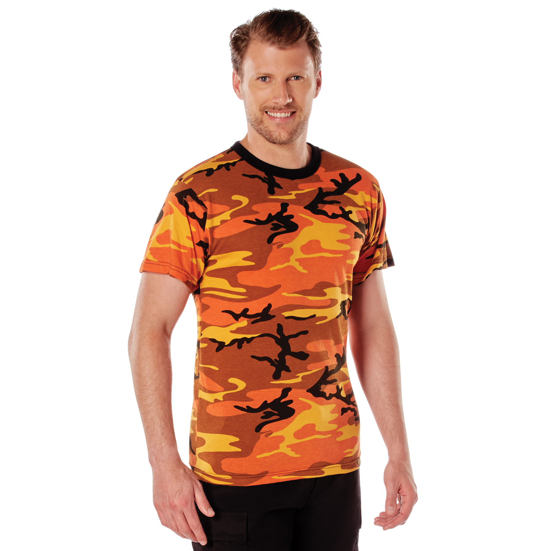 Rothco Camo T-Shirt - Savage Orange Camo, Large