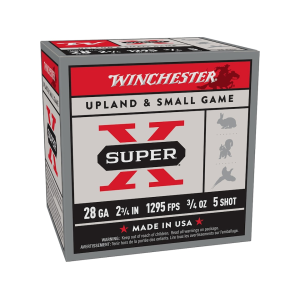 Winchester Super X High Brass 28 Gauge Ammo 2-3/4" #5 Lead Shot 3/4 oz Case of 250 (10 Boxes of 25)
