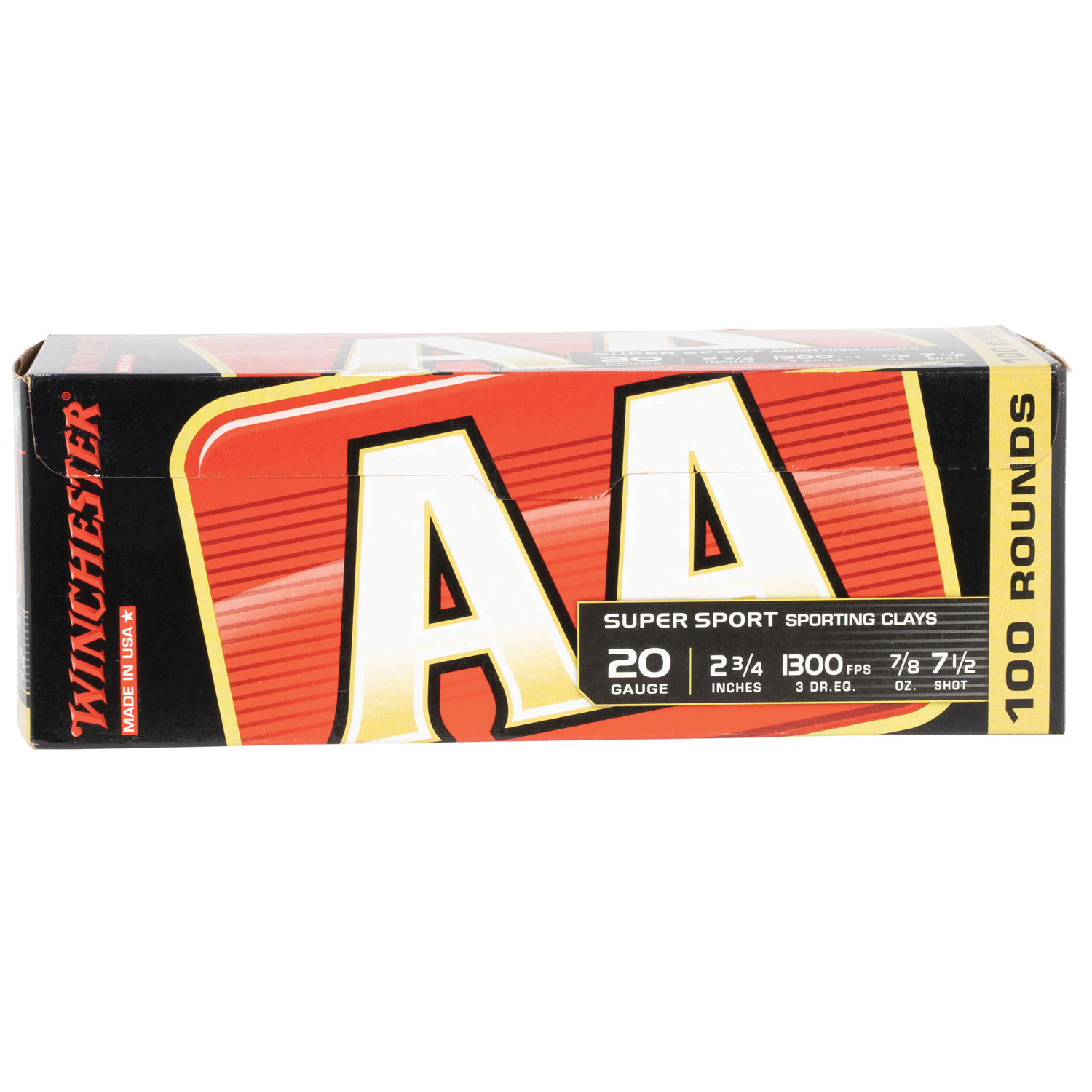Winchester AA Sporting Clay 20 Gauge 2.75" #7.5 - 0.87 oz - 100rds - AASC207VP