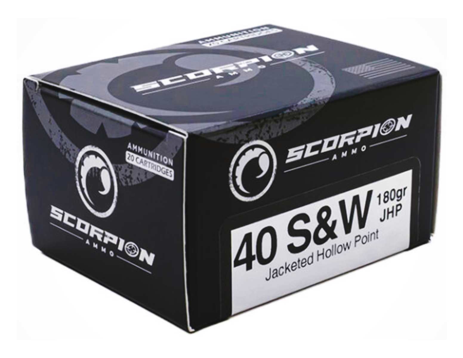 Scorpion 40 S&W 180gr JHP Ammo, 20rds - 40180JHPS20