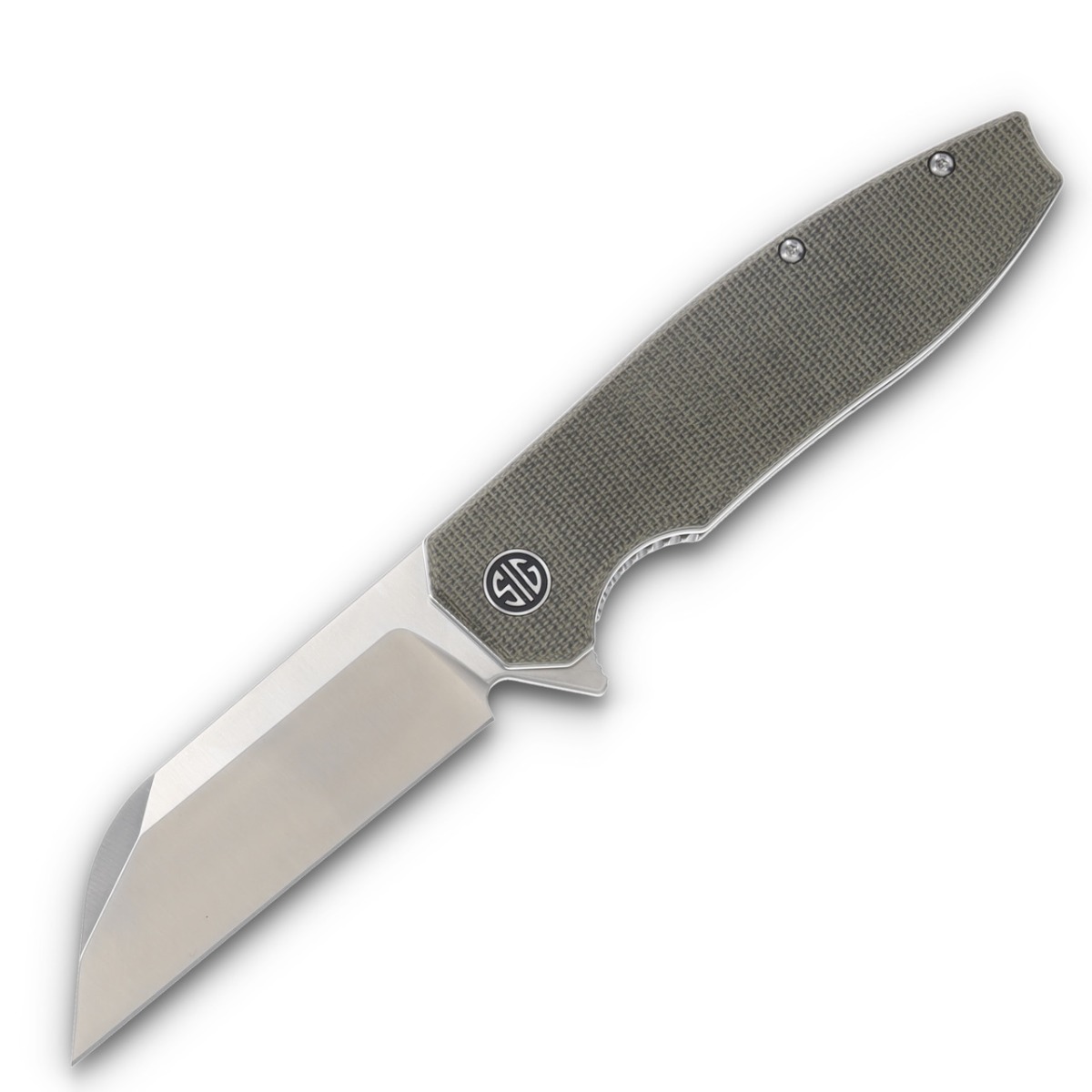 Eikonic Sig Sauer Karak Folding Wharncliffe Knife, Green Micarta - KA7SG