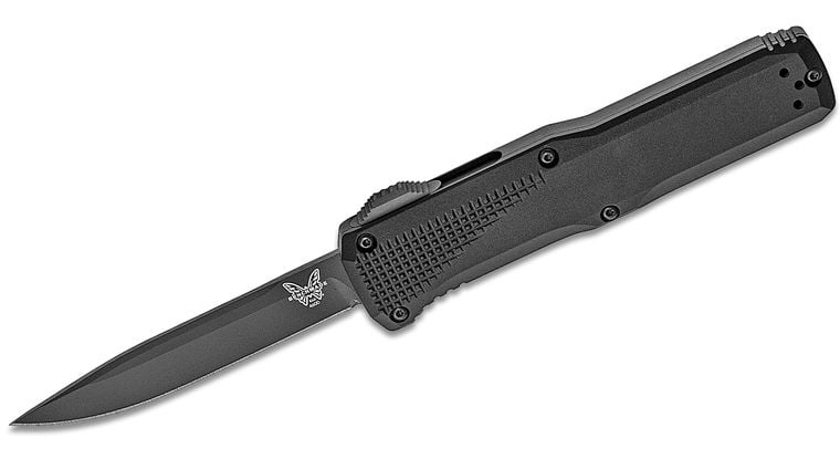 Benchmade Phaeton OTF Clip Point Knife, Black - 4600DLC