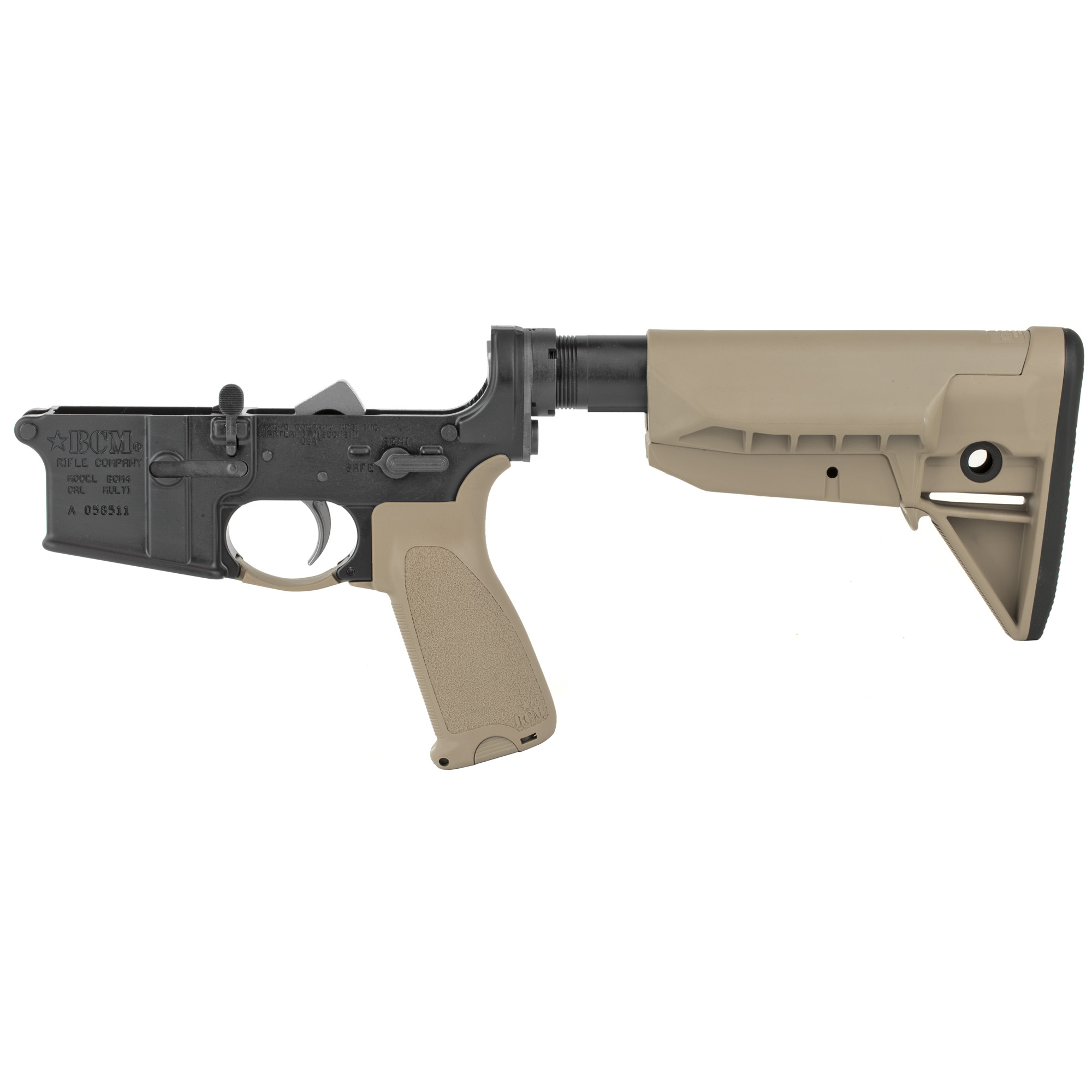 Bravo Company BCM .223 Remington AR Lower, Flat Dark Earth - LRGSTKMOD0SPMDFDE