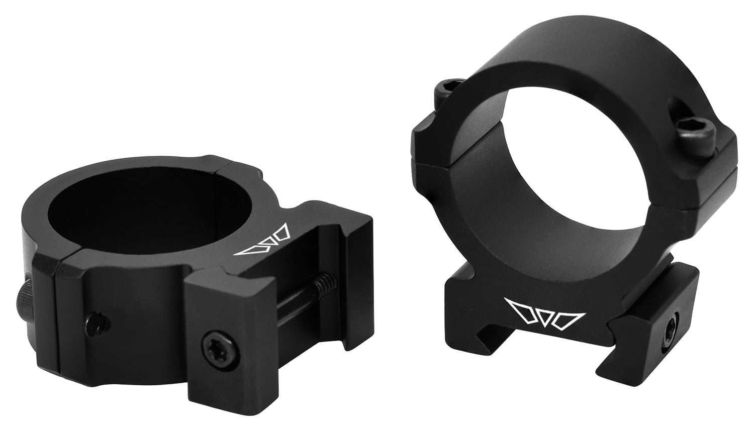 Warne Vapor Horizontal 30mm Ring Set, Matte Black - V614M