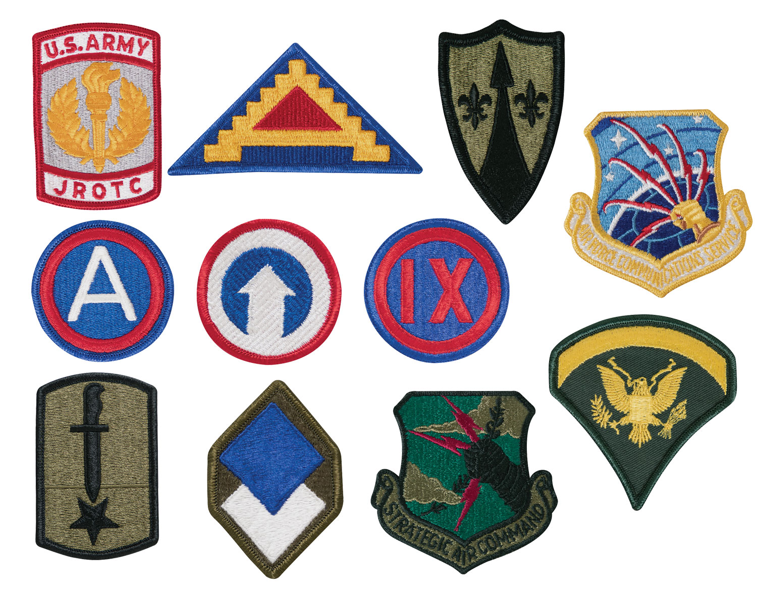 Rothco G.I. Military Assorted Military Patches - Pieces Per Pack 50 Pieces