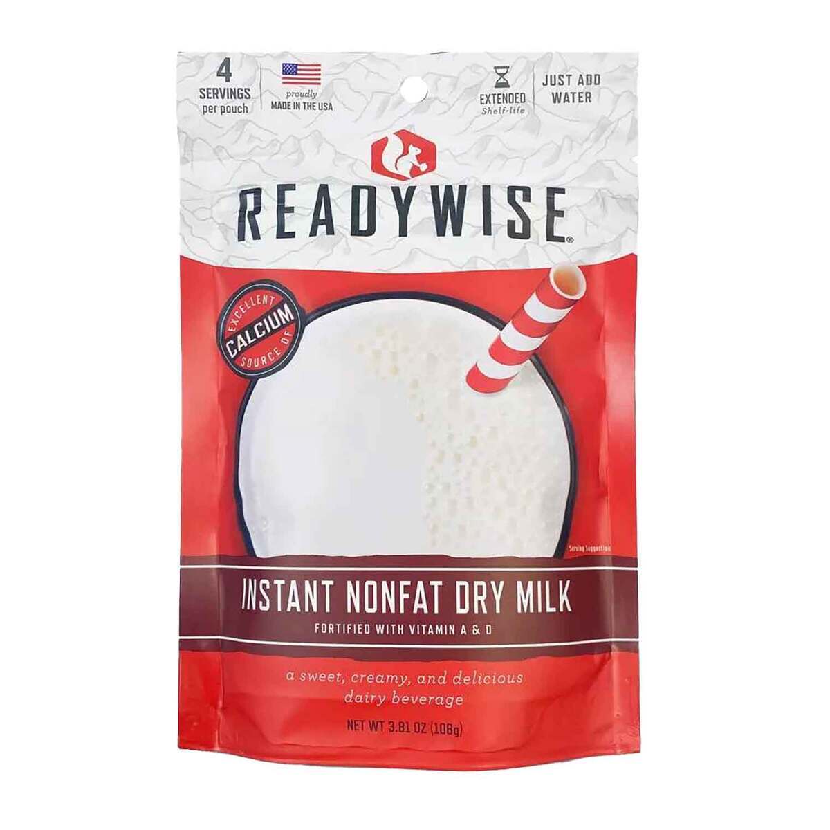 ReadyWise Freeze Dried Non Fat Dry Milk 6 Count - RW05-023