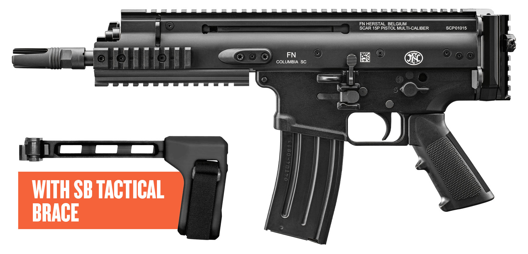 FN SCAR 15P 5.56 NATO AR Pistol, 7.5" Barrel