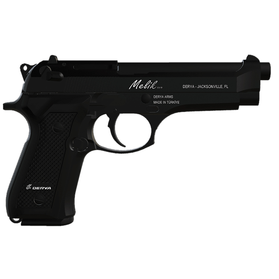 Derya Melik 9mm 4.90" 17rds, Black