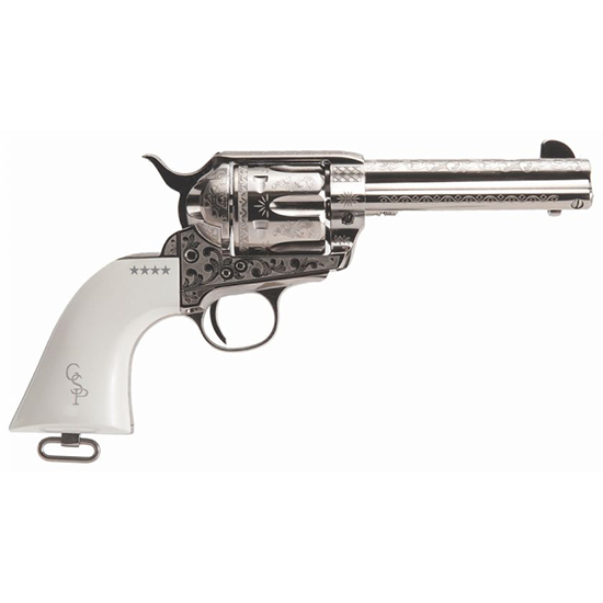 Cimarron Pietta Frontier .45LC 4.75" Nickel Revolver