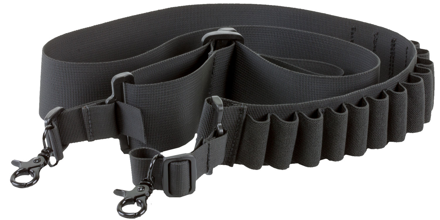 Aim Sports Deluxe Sling w/ 14 Round Bandolier, Black - DSBS1