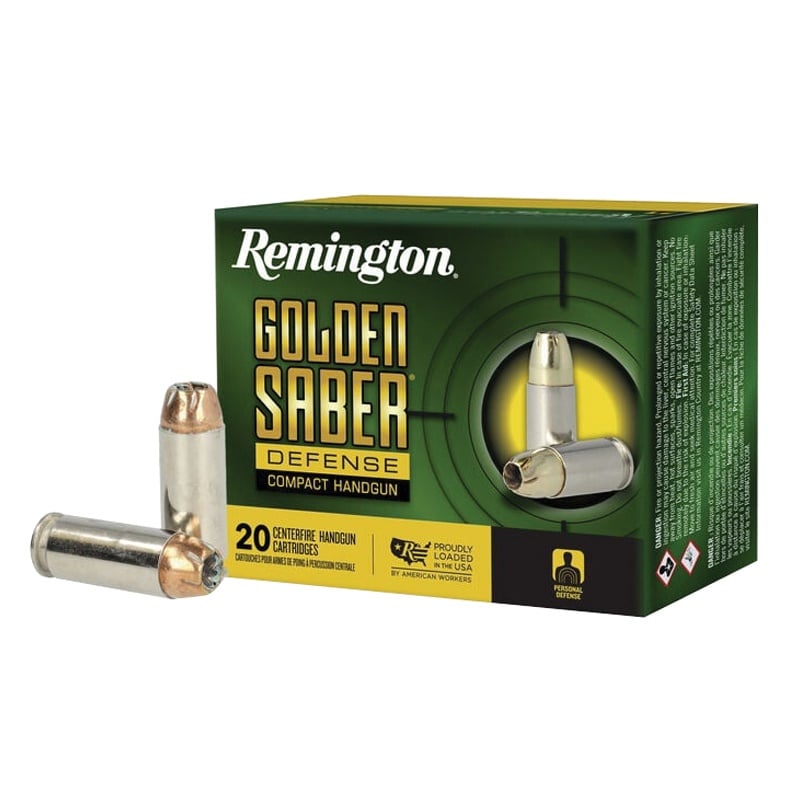 Remington Golden Saber Defense Compact Ammunition 10mm Auto 180gr 1150 fps 20/ct - No Credit Card Fees - Low, flat rate shipping