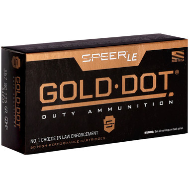 Speer LE Gold Dot 357 SIG 125 Grain Jacketed Hollow Point (JHP) Ammo