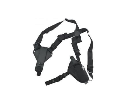 Uncle Mike's Sidekick Size 5 Ambidextrous 4-1/2 to 5" Barrel Large Autos Cross Harness Horizontal Holster, Black - 87050