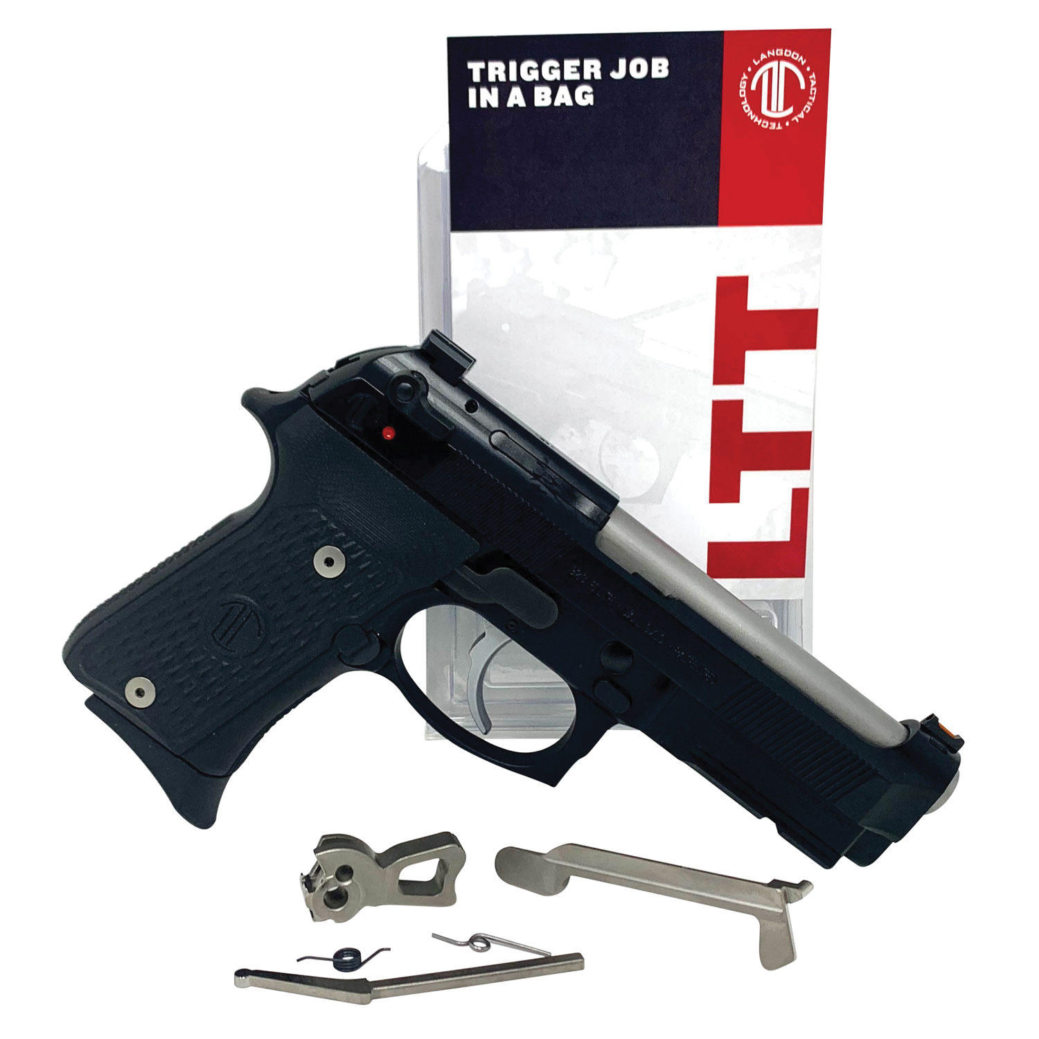 Langdon Tactical Tech Trigger Job in a Bag for Beretta 92/96/M9, NP3 Nickel - LTT-TJ-OPN