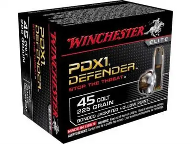 Winchester 45 Colt PDX1 Defender S45CPDB 225 gr Bonded JHP 20 rounds