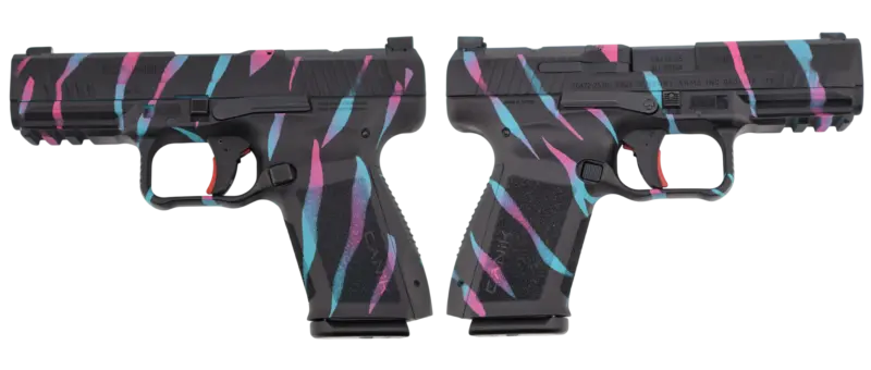 CENTURY CANIK METE SF ONE SERIES 9MM MIAMI TIGER STRIPE PSTL 4.19 BRL 1-15RD MAG