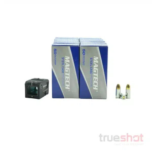 BUNDLE DEAL: Burris Fastfire E Green Dot Pistol Sight and 500 Rounds of Ammo - Magtech 9mm 115 Grain Steel