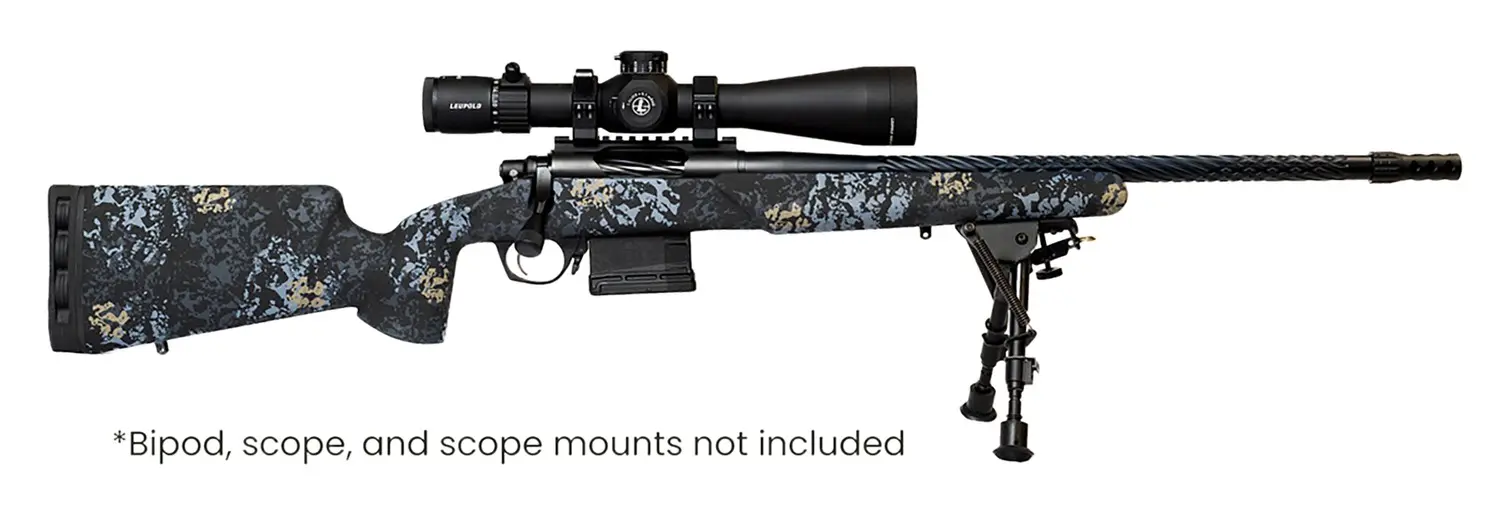 Horizon Firearms HRF-VNP-7PRC-24R Vandal Prime 7mm PRC 24" Black Chrome Spiral Fluted Threaded Barrel, Black Chrome Steel Receiver w/Picatinny Rail, Arca Rail Forend, Textured Iota EKO Carbon Fiber St