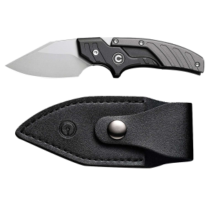 Civivi Knives C21036-3 Typhoeus  2.27 Adjustable Fixed Stonewashed Plain 14C28N Steel Blade, 3.98 Black/Gray Textured Aluminum Handle