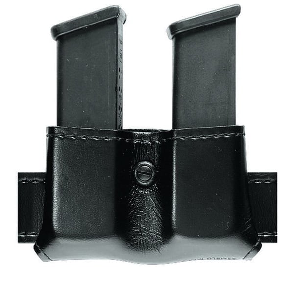 Safariland 079 Slimline Open Top Double Magazine Pouch, Plain Black - 079-18-6
