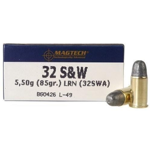 MagTech Handgun Ammunition .32 S&W 85 gr LRN 680 fps 50/ct