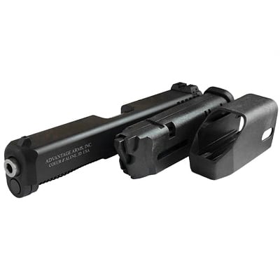 Advantage Arms Glock 19/23 Gen 5 .22 LR Conversion Kit With Barrel, 10 Round Magazine, And Range Bag, Black - AACG19-23G5