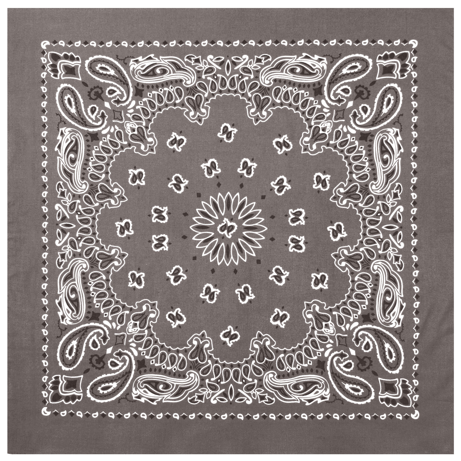 Rothco Trainmen Paisley Bandana - 22 X 22, Grey