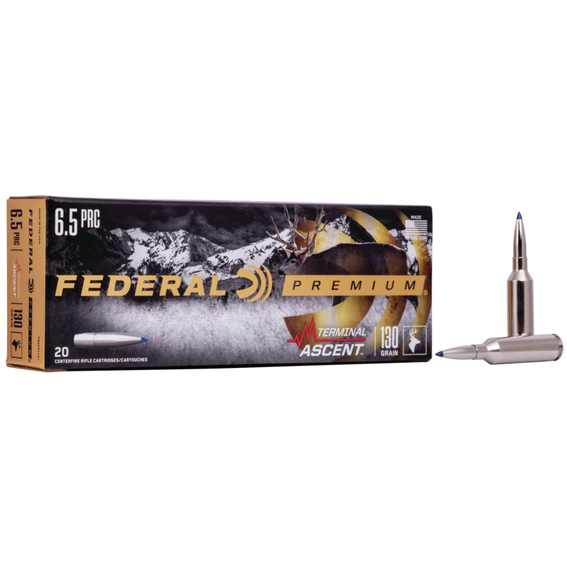 Federal 130 gr Terminal Ascent 6.5 PRC Ammo, 20/pack - P65PRCTA1