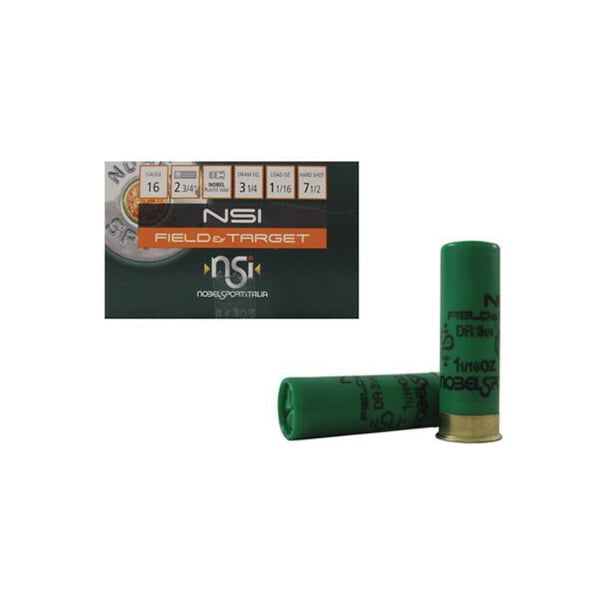 Nobel Sport Field & Target Hunting Loads 16 Gauge 2-3/4" #7.5 1-1/16 Ounce 25rds