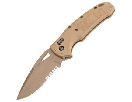 Hogue K320 M17, Folding Knife, Tan, Drop Point Blade, 3.5", PVD Coyote Tan Finish