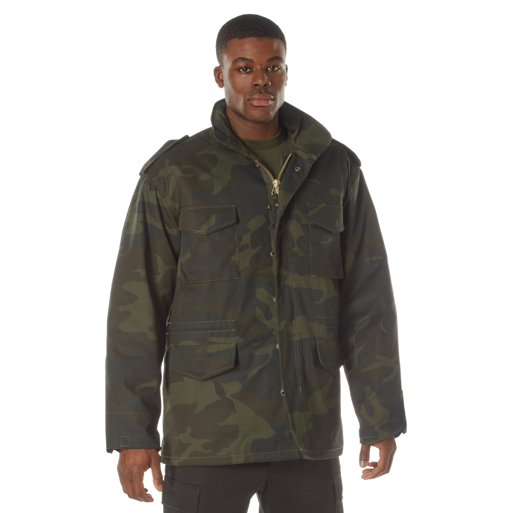 Rothco M-65 Field Jacket - Midnight Woodland Camo, Small