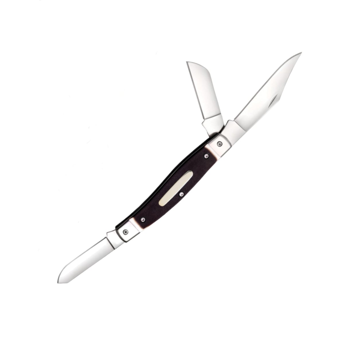 Cold Steel Stockman Folding Knife Clip Point/Sheepsfoot/Spey Black - Versatile Blades for All-Purpose Use - CS-FL-STKMN