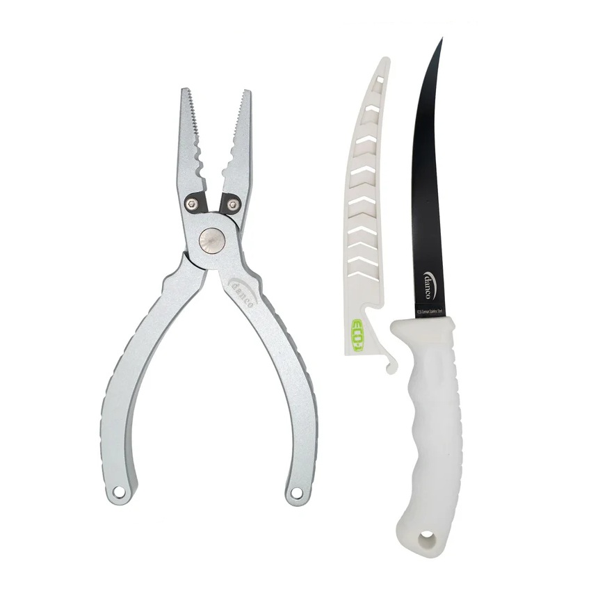 Danco Eco-1 Series 7" Fillet Knife & Pliers Combo Pack, White - ECOCOMBOPK