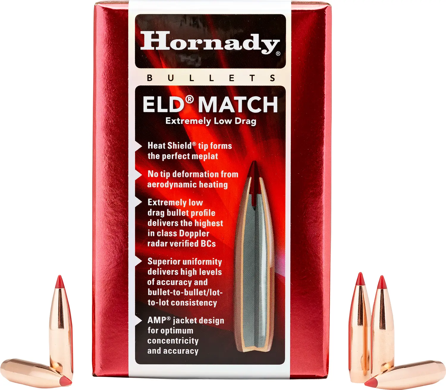 Hornady 263311 6.5mm .264 140gr Extremely Low Drag-Match 500 Per Box/6 Case