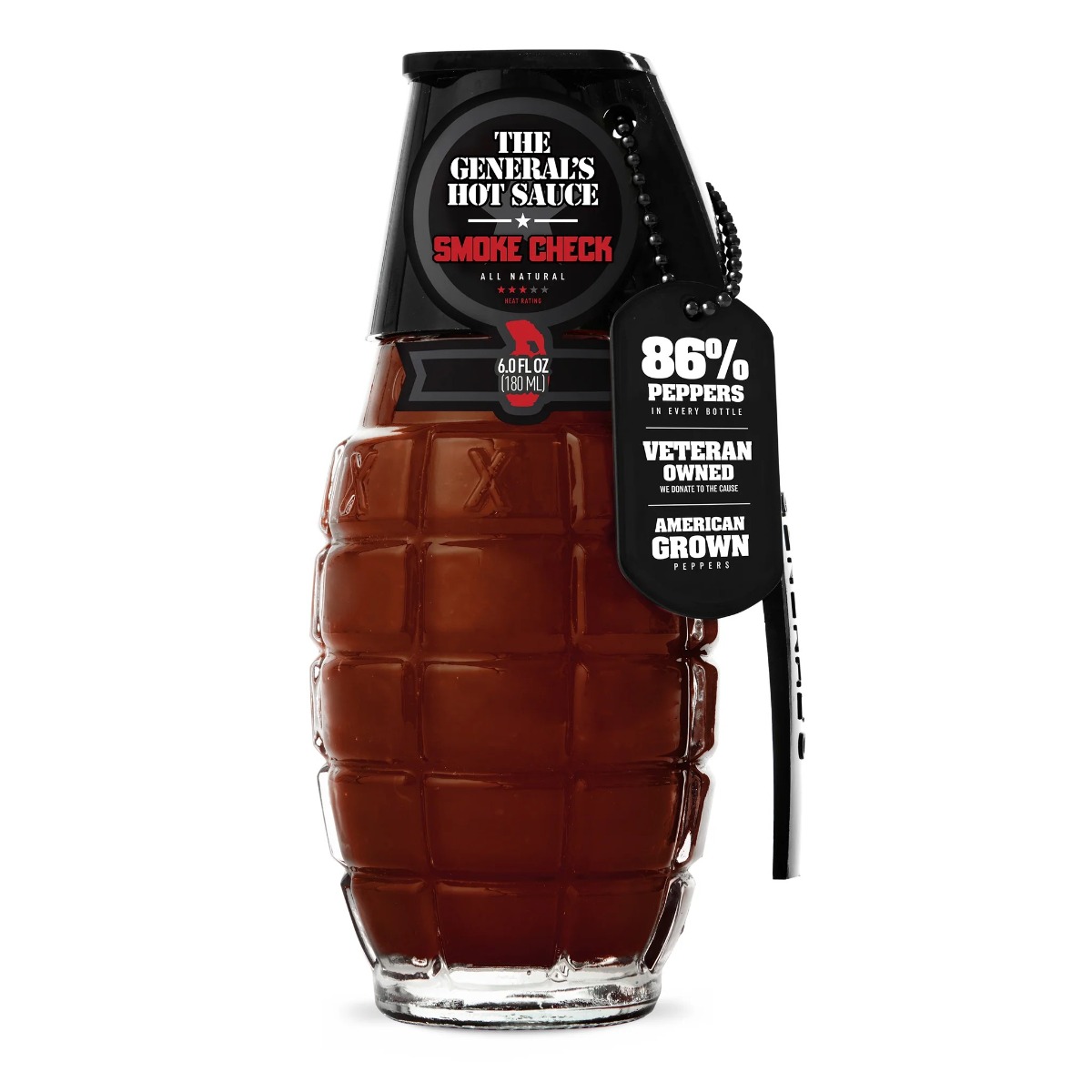 The General's Hot Sauce 6 oz, Smoke Check - 0311-066