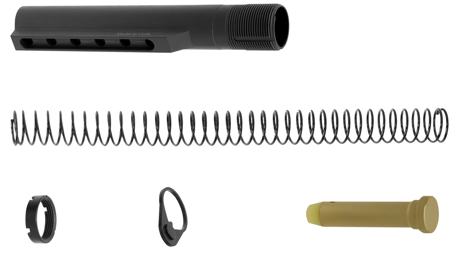 Leapers UTG Pro Mil-Spec 6-position Extension Tube Kit, Matte Black - TLU001-KIT