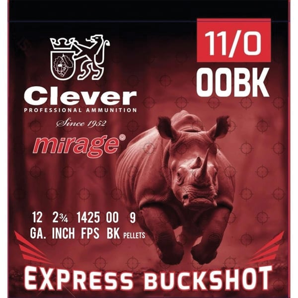 Clever Mirage Express Buckshot 12 Gauge 2-3/4" #00 Buck 250rds Case