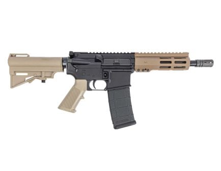 PSA 7.5" 300 Blackout Nitride 6" Lightweight Hex M-Lok Classic Stealth HAR-15 Pistol, FDE