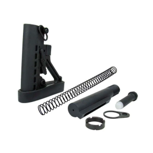 Tacfire AR15 Mil Spec Buffer Tube Kit W/6 Position Stock w/Buttpad