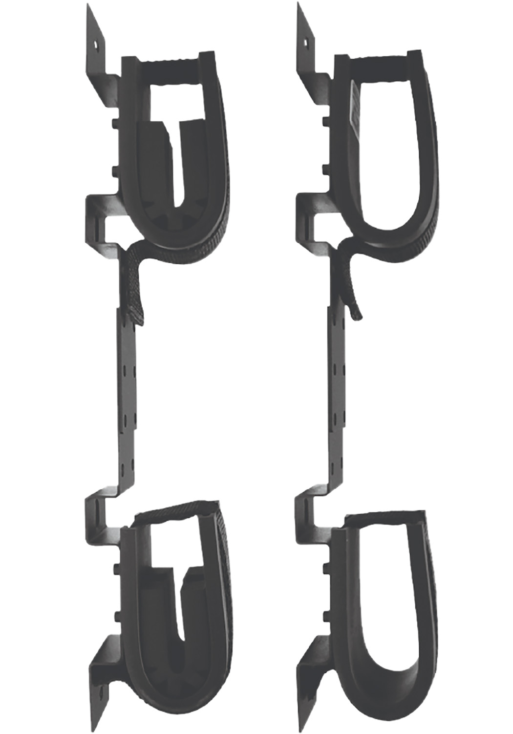Rugged Gear Gun Rack Screw Mount Double Hook Steel